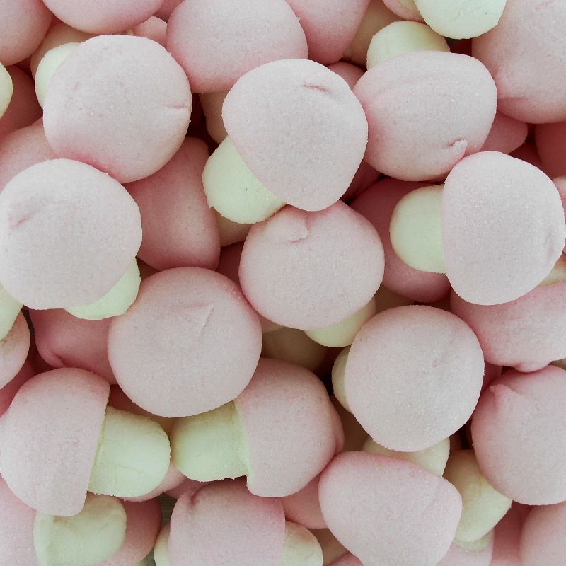 champigons bonbons rose